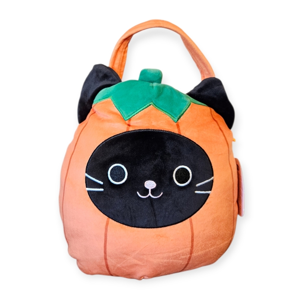 Calio The Black Cat in pumpkin Halloween treat pail